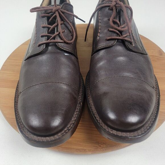 Frye Brown Leather Dress Shoes Cap Toe Oxford Derby Lace Up Men's Size 12 - Picture 9 of 16